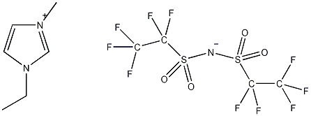 1-乙基-3-甲基二(五氟乙基磺酰)亚胺结构式