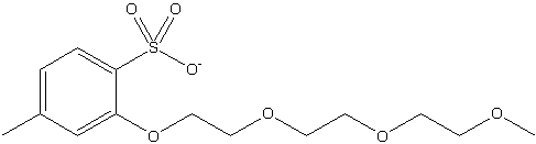 [2-[2-(2-甲氧基乙氧基)乙氧基]乙氧基]对甲苯磺酸结构式