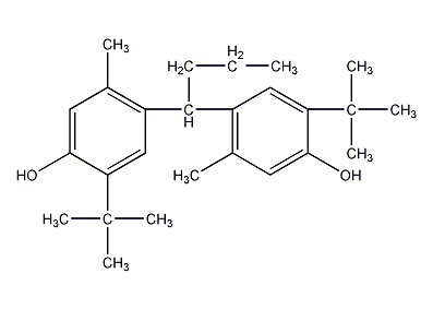 4,4'-亚丁基-双(6-叔丁基间甲酚)结构式