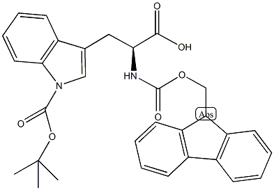 FMOC-L-色氨酸(BOC)结构式