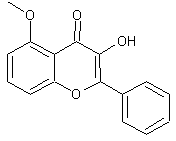 3-羟基-5-甲氧基黄酮结构式