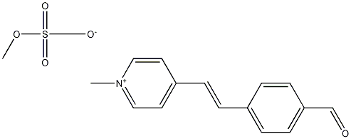 N-甲基-4-(对甲酰苯乙烯基)吡啶甲基硫酸盐结构式