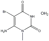 6-氨基-5-溴-1-甲基尿嘧啶结构式