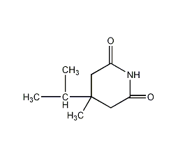 4-异丙基-4-甲基哌-2,6-二酮结构式