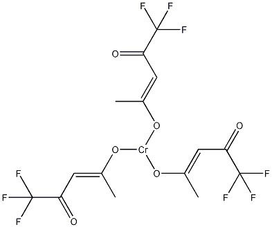 三(三氟-2,4-戊烷二丙酮)铬结构式