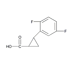 2-(2,5-二氟苯基)环丙烷甲酸结构式