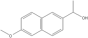 DL-6-甲氧基-α-甲基-2-萘甲醇结构式