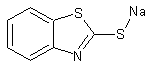 2-巯基苯并噻唑钠盐结构式