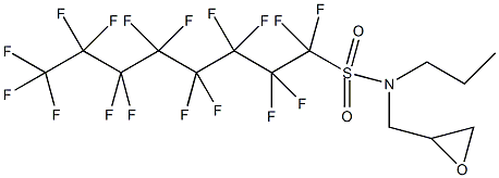 N-丙基-N-(2,3-环氧丙基)全氟辛基磺酰结构式