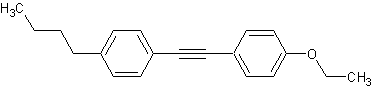 1-正丁基-4-[(4-乙氧基苯基)乙炔基]苯结构式
