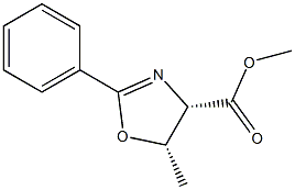 (4S,5S)-二氢-5-甲基-2-苯基-4-噁唑羧酸甲酯结构式