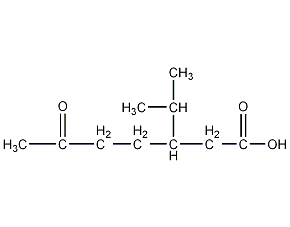 (3S)-3-异丙基-6-氧代庚酸结构式