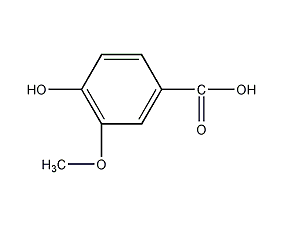 4-羟基-3-甲氧基苯甲酸结构式