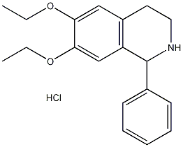 6,7-二乙氧基-1-苯基-1,2,3,4-四氢异喹啉盐酸盐结构式