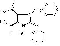 顺1,3-二苄基咪唑-2-酮-4,5-二羧酸结构式