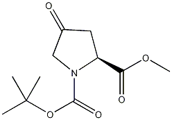 N-叔丁氧羰基-4-氧代-L-脯氨酸甲酯结构式