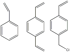 (氯甲基)聚苯乙烯结构式