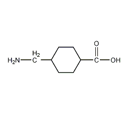 顺-4-氨基甲基环己烷-1-羧酸结构式