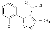3-(2-氯苯基)-5-甲基-4-异恶唑甲酰氯结构式