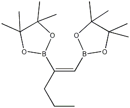 1-庚烯-1,2-二硼酸双(2,3-二甲基-2,3-丁二醇)乙酯结构式
