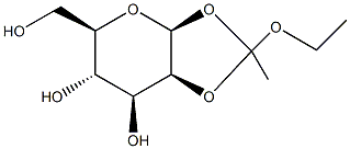 1,2-O-(1-乙氧基亚乙基)-β-D-甘露吡喃糖三乙酸结构式