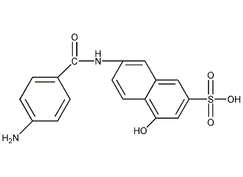7-(4-氨基苯甲酰)-4-羟基萘-2-磺酸结构式