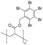 聚(五溴苄基丙烯酸酯)结构式