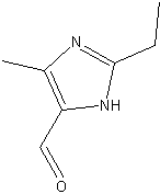 2-乙基-4-甲基-5-咪唑甲醛结构式