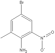 4-溴-2-甲基-6-硝基苯胺结构式
