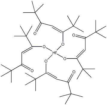 四(2,2,6,6-四甲基-3,5-庚烷二酸铪结构式