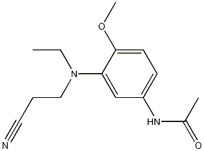 3'-[(2-氰基乙基)]乙氨基]-4'-甲氧基N-乙酰苯胺结构式