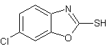 6-氯-2-巯基苯并噁唑结构式