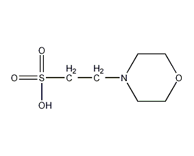 2-吗啉乙磺酸结构式
