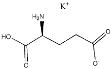 L-谷氨酸单钾盐酸盐结构式