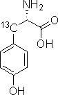 L-酪氨酸-3-13C结构式