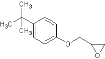4-叔丁基苯基缩水甘油醚结构式