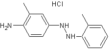 4-氨基-2,3-二甲基偶氮苯盐酸盐结构式