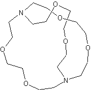 4,7,13,16,21,24-六氧杂-1,10-二氮杂二环[8.8.8]正廿六碳烷结构式