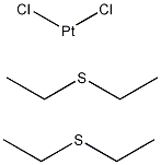 顺-二氯化二(二乙基硫醚)铂结构式
