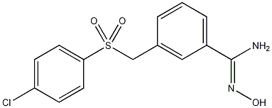 3-[(4-氯苯磺酰基)甲基]苄胺肟结构式