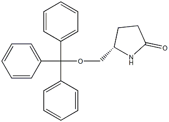 (S)-(+)-5-(三苯甲基氧代甲基)-2-吡咯烷酮结构式