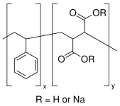 2,5-呋喃二酮与乙烯基苯的聚合物钠盐结构式