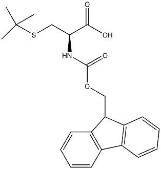 Fmoc-S-叔丁基-L-半胱氨酸结构式