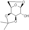 1,-脱水-3,-O-异丙二烯-β-D-谷氨酸五乙酸酯结构式