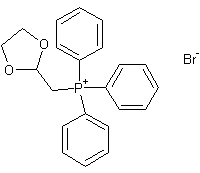 (1,3-二氧戊环-2-基)甲基三苯基溴化膦结构式