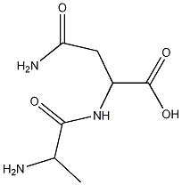 α-DL-丙氨酰-DL-天冬酰胺结构式