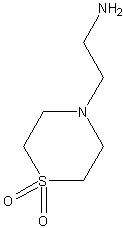 4-(2-氨乙基)硫代吗啉-1,1-二氧化物结构式