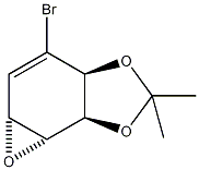 [3aS-(3aα,5aβ,6aβ,6bα)]-4-溴-3a,5a,6a,6b-四羟基-2,2-二甲基oxireno[e]-苯并间二氧杂环戊烯结构式