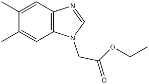5,6-二甲基-1H-苯并咪唑-1-乙酸乙酯结构式