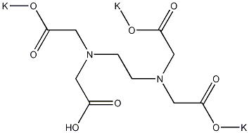 乙二胺- N,N,N′,N′-四乙酸三钾盐二水结构式